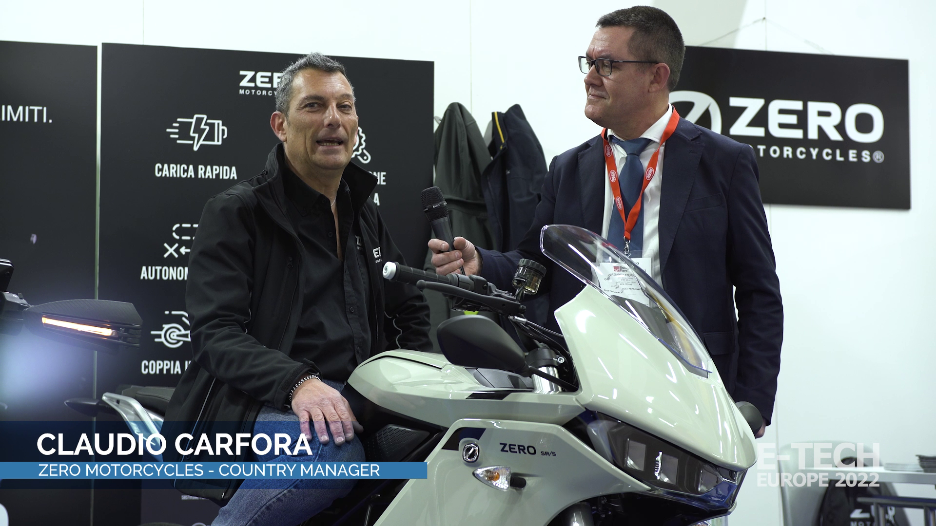 Video interview with Claudio Carfora, Country Manager of Zero Motorcycles | E-Tech 2022