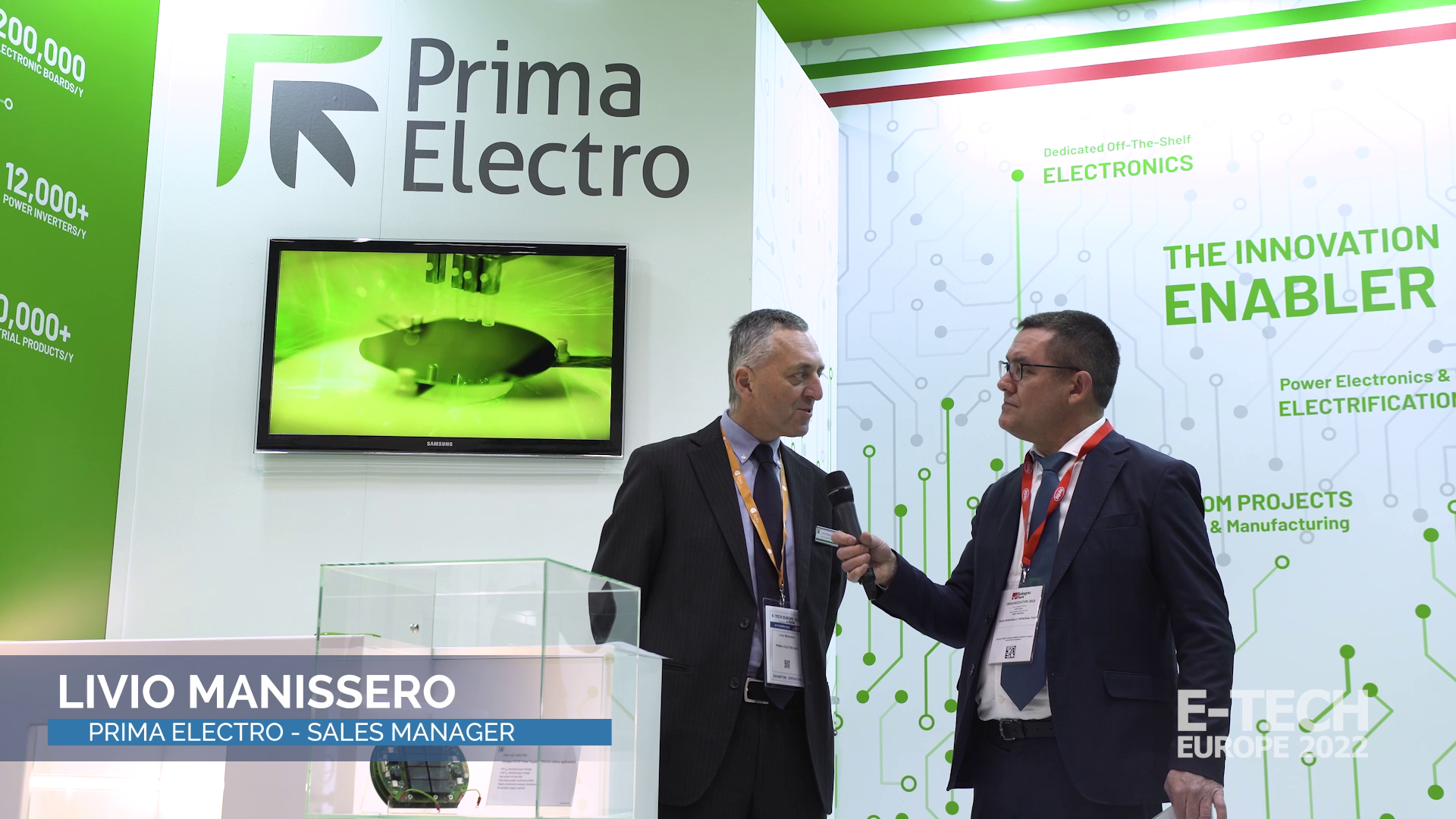 Video interview with Livio Manissero, Sales Manager of Prima Electro | E-Tech 2022