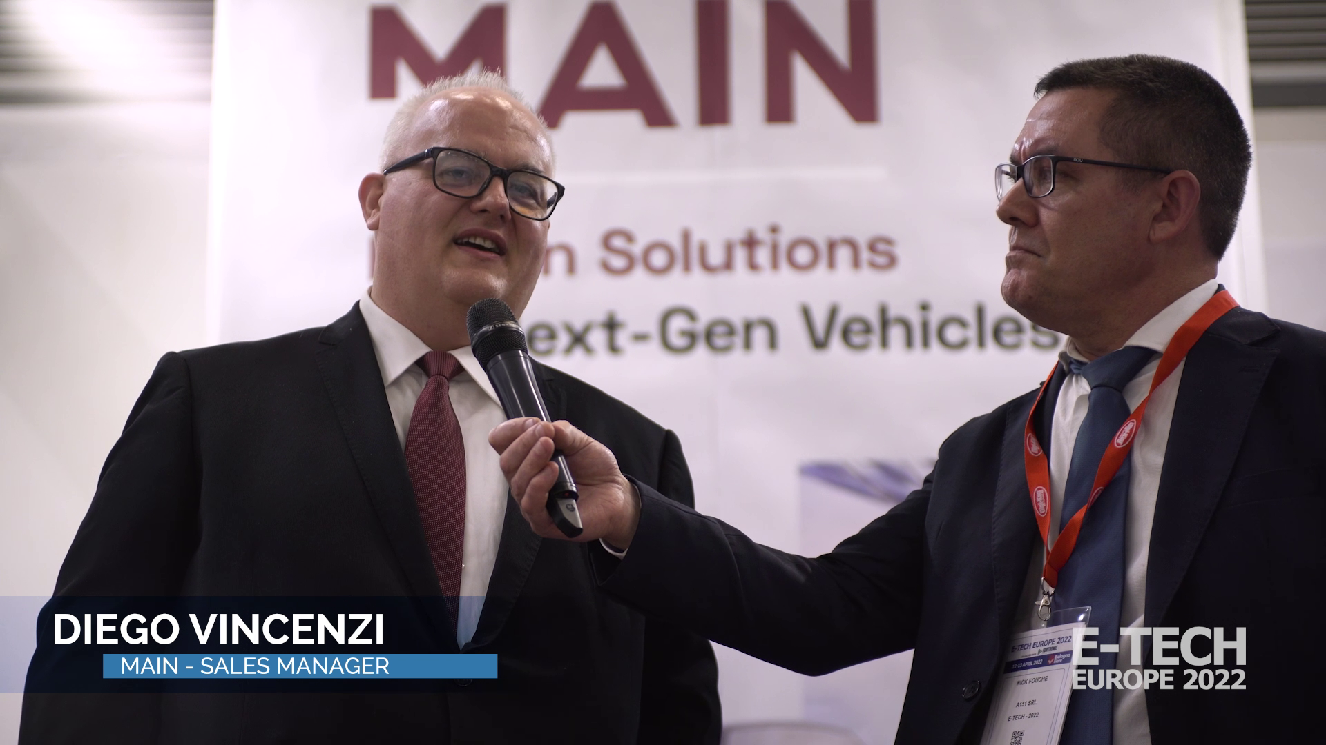 Video interview with Diego Vincenzi, Sales Manager of MAIN | E-Tech 2022