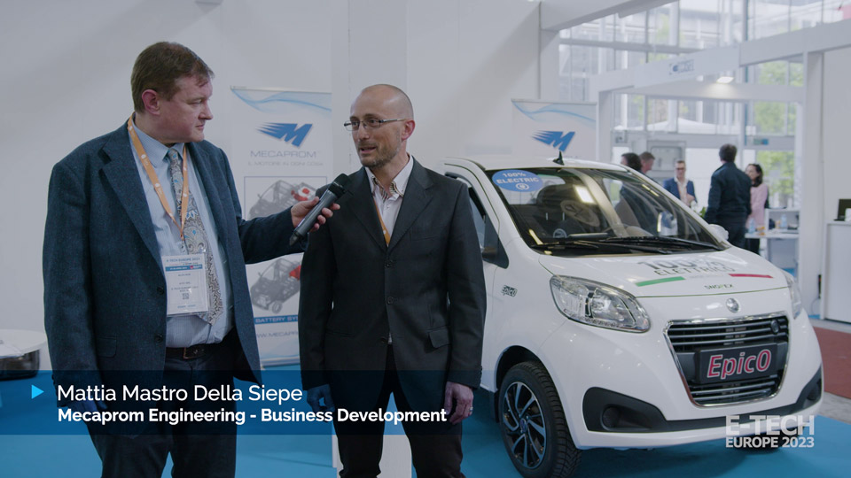 Video Interview with Mattia Mastro Della Siepe, Business Development Manager of Mecaprom Engineering – E-TECH EUROPE 2023